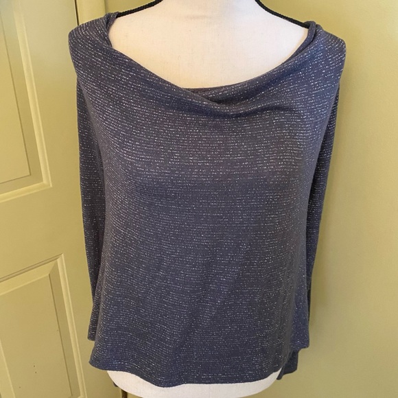 2/$20 FREE PEOPLE Sparkly Cowl-neck Top size XS - Picture 2 of 12